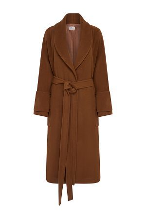 ΠΑΛΤΟ misto cashmere μακρύ με ζώνη IS… IS... & ARGILOS